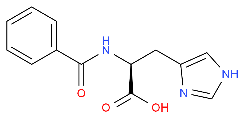 Nα-Benzoyl-L-histidine_分子结构_CAS_5354-94-9)