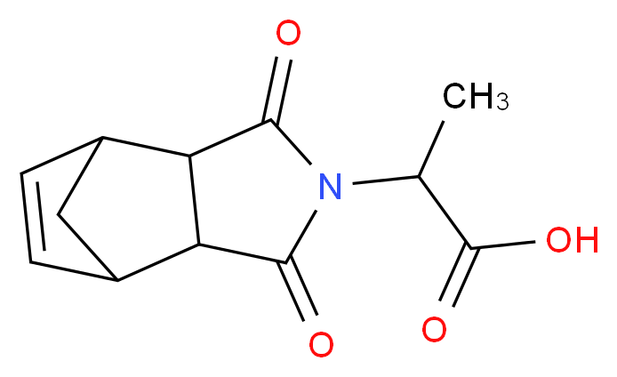 2-(3,5-Dioxo-4-aza-tricyclo[5.2.1.02,6]dec-8-en-4-yl)-propionic acid_分子结构_CAS_32392-54-4)