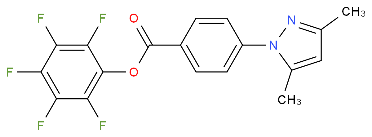 pentafluorophenyl 4-(3,5-dimethyl-1H-pyrazol-1-yl)benzoate_分子结构_CAS_941717-00-6