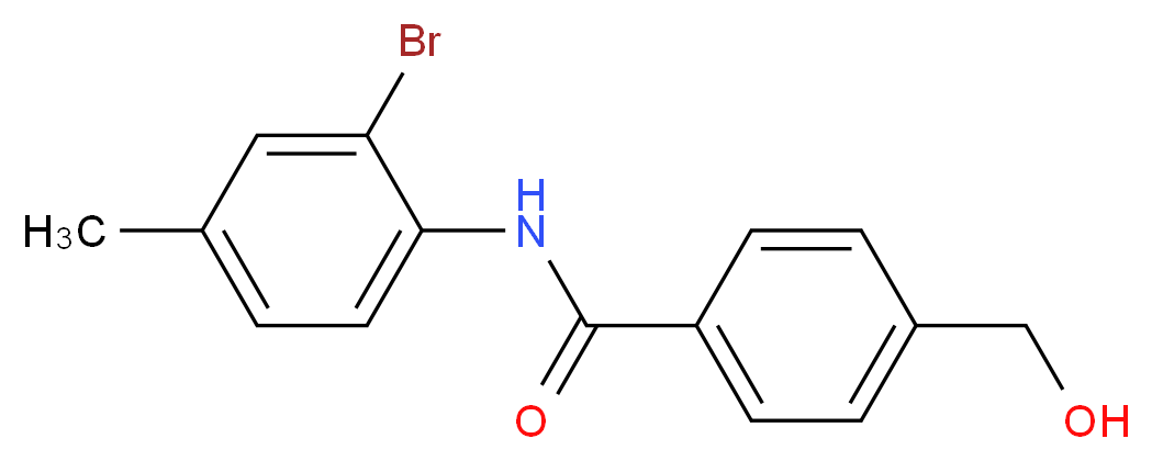 N-(2-bromo-4-methylphenyl)-4-(hydroxymethyl)benzamide_分子结构_CAS_111270-65-6