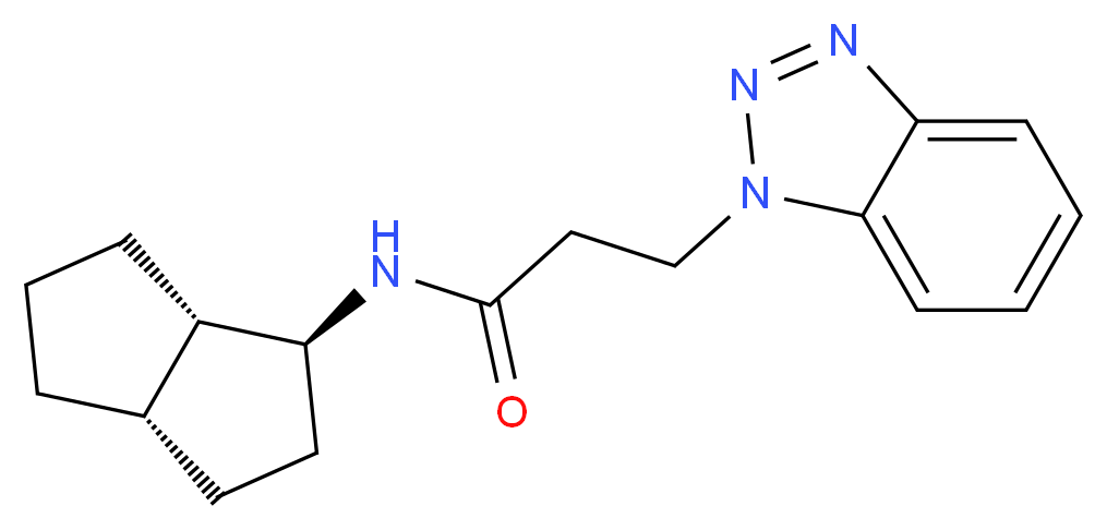 3-(1H-1,2,3-benzotriazol-1-yl)-N-[(1S*,3aS*,6aS*)-octahydropentalen-1-yl]propanamide_分子结构_CAS_)