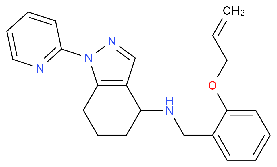 N-[2-(allyloxy)benzyl]-1-(2-pyridinyl)-4,5,6,7-tetrahydro-1H-indazol-4-amine_分子结构_CAS_)
