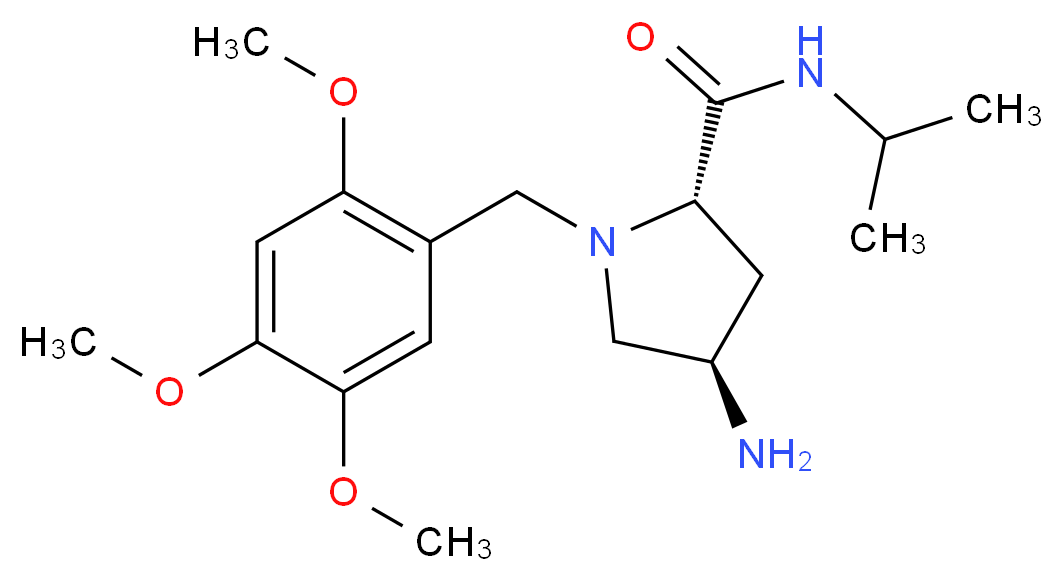 (2S,4R)-4-amino-N-isopropyl-1-(2,4,5-trimethoxybenzyl)pyrrolidine-2-carboxamide_分子结构_CAS_)