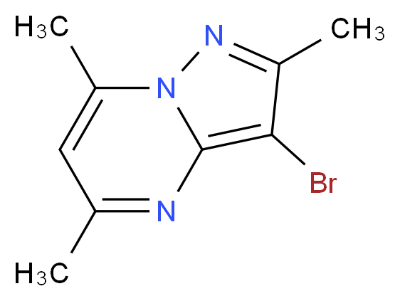 3-Bromo-2,5,7-trimethylpyrazolo[1,5-a]pyrimidine_分子结构_CAS_146778-13-4)