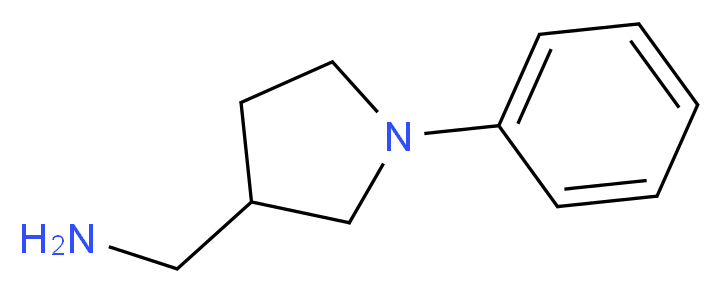 1-(1-phenylpyrrolidin-3-yl)methanamine_分子结构_CAS_910442-15-8)