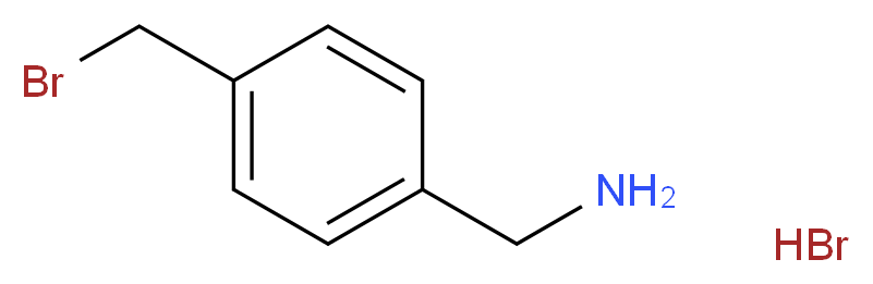 [4-(bromomethyl)phenyl]methanamine hydrobromide_分子结构_CAS_34403-47-9