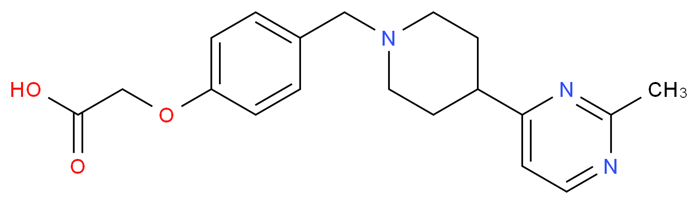 (4-{[4-(2-methylpyrimidin-4-yl)piperidin-1-yl]methyl}phenoxy)acetic acid_分子结构_CAS_)