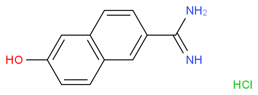 6-hydroxynaphthalene-2-carboximidamide hydrochloride_分子结构_CAS_66217-10-5