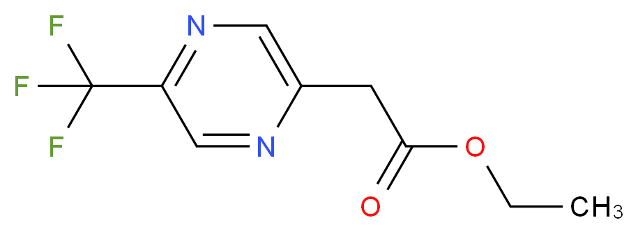 ethyl 2-[5-(trifluoromethyl)pyrazin-2-yl]acetate_分子结构_CAS_1196157-24-0