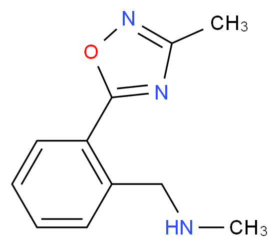 N-Methyl-2-(3-methyl-1,2,4-oxadiazol-5-yl)benzylamine 97%_分子结构_CAS_879896-56-7)