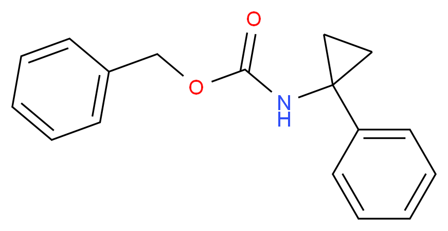 Benzyl (1-phenylcyclopropyl)carbamate_分子结构_CAS_1324000-40-9)