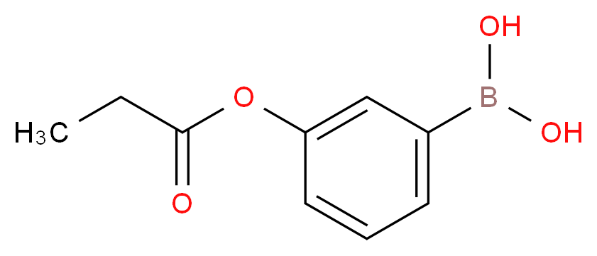 [3-(propanoyloxy)phenyl]boronic acid_分子结构_CAS_4334-87-6