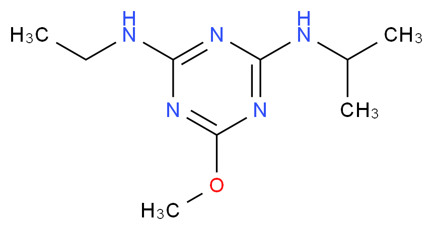 2-N-ethyl-6-methoxy-4-N-(propan-2-yl)-1,3,5-triazine-2,4-diamine_分子结构_CAS_1610-17-9