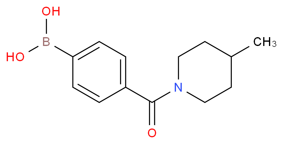4-(4-甲基-1-哌啶基羰基)苯硼酸_分子结构_CAS_850568-21-7)