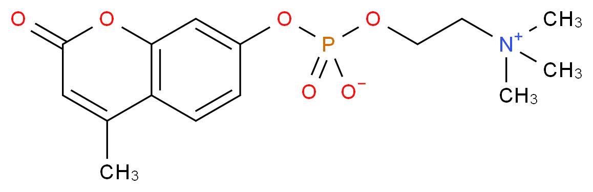 4-methyl-2-oxo-2H-chromen-7-yl 2-(trimethylazaniumyl)ethyl phosphate_分子结构_CAS_97055-84-0