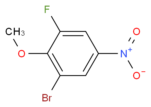 2-溴-6-氟-4-硝基苯甲醚_分子结构_CAS_875664-36-1)
