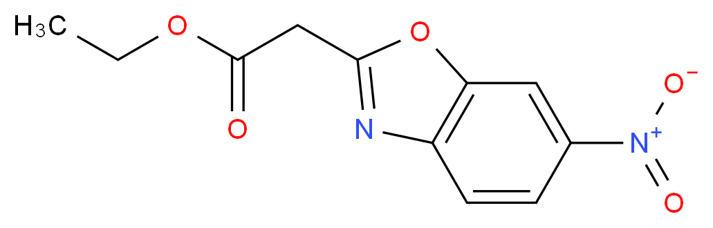 Ethyl (6-nitro-1,3-benzoxazol-2-yl)acetate 95+%_分子结构_CAS_)