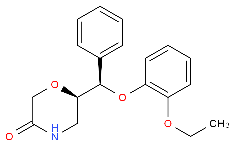 rel-(2R,3R)-6-[α-(2-Ethoxyphenoxy)benzyl]morpholin-3-one_分子结构_CAS_98769-79-0)