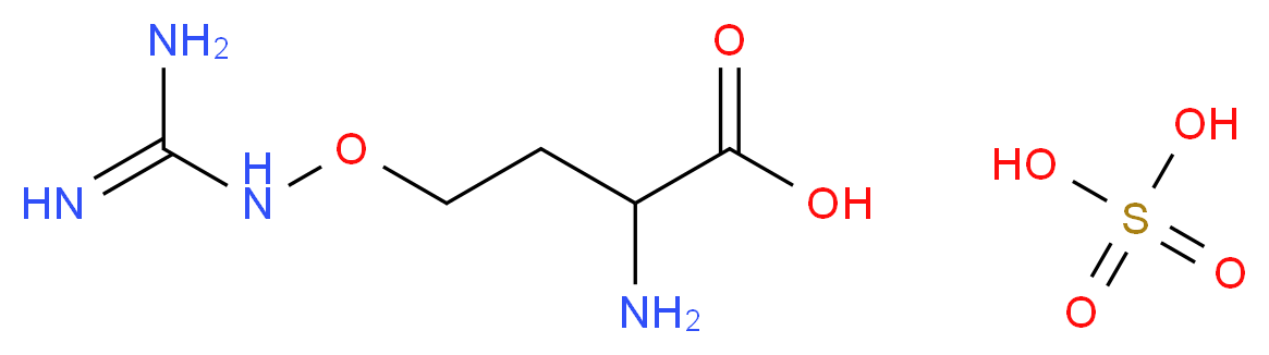 2-amino-4-(carbamimidamidooxy)butanoic acid; sulfuric acid_分子结构_CAS_2219-31-0