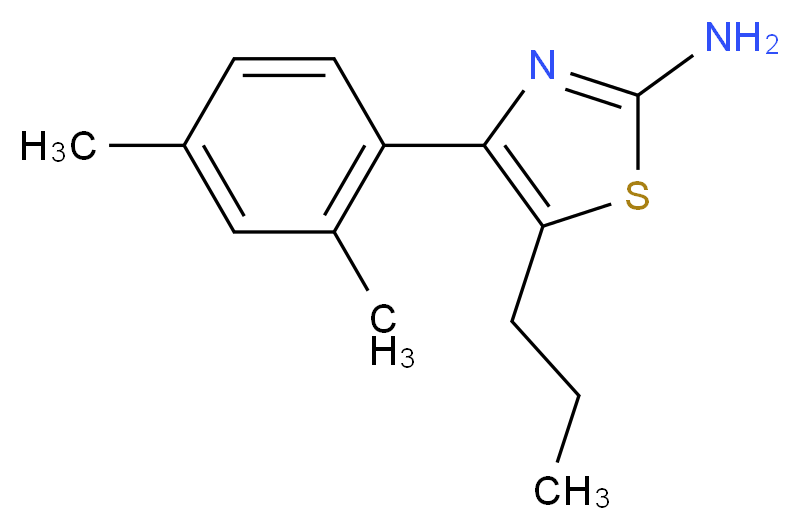 4-(2,4-dimethylphenyl)-5-propyl-1,3-thiazol-2-amine_分子结构_CAS_915920-65-9
