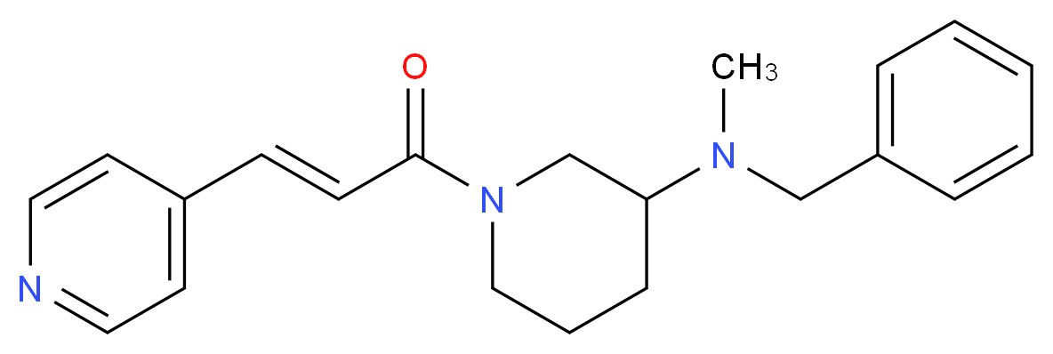 N-benzyl-N-methyl-1-[(2E)-3-(4-pyridinyl)-2-propenoyl]-3-piperidinamine_分子结构_CAS_)