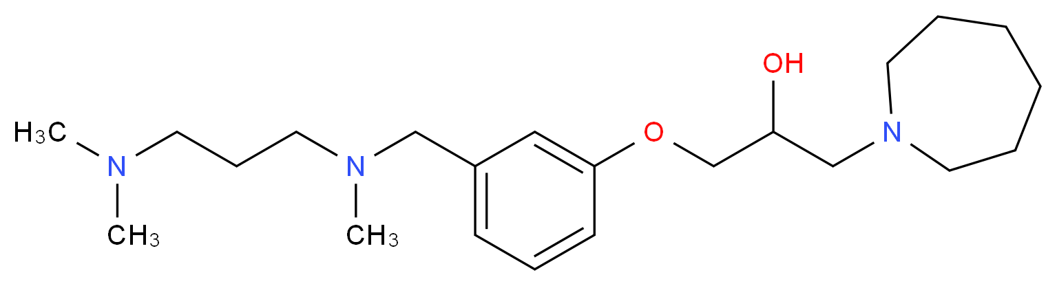 1-(1-azepanyl)-3-(3-{[[3-(dimethylamino)propyl](methyl)amino]methyl}phenoxy)-2-propanol_分子结构_CAS_)