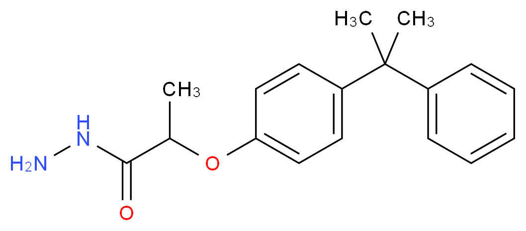 2-[4-(2-phenylpropan-2-yl)phenoxy]propanehydrazide_分子结构_CAS_70757-69-6