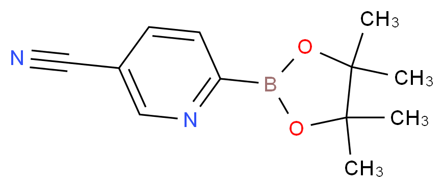 6-(tetramethyl-1,3,2-dioxaborolan-2-yl)pyridine-3-carbonitrile_分子结构_CAS_1073353-83-9