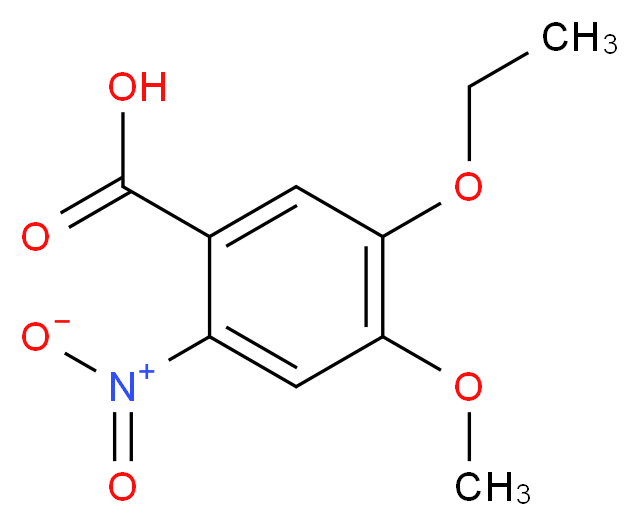 5-ethoxy-4-methoxy-2-nitrobenzoic acid_分子结构_CAS_61948-83-2