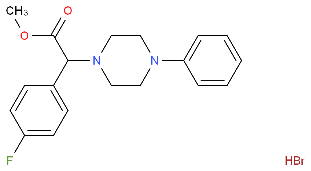 Methyl (4-fluorophenyl)(4-phenylpiperazin-1-yl)-acetate hydrobromide_分子结构_CAS_)