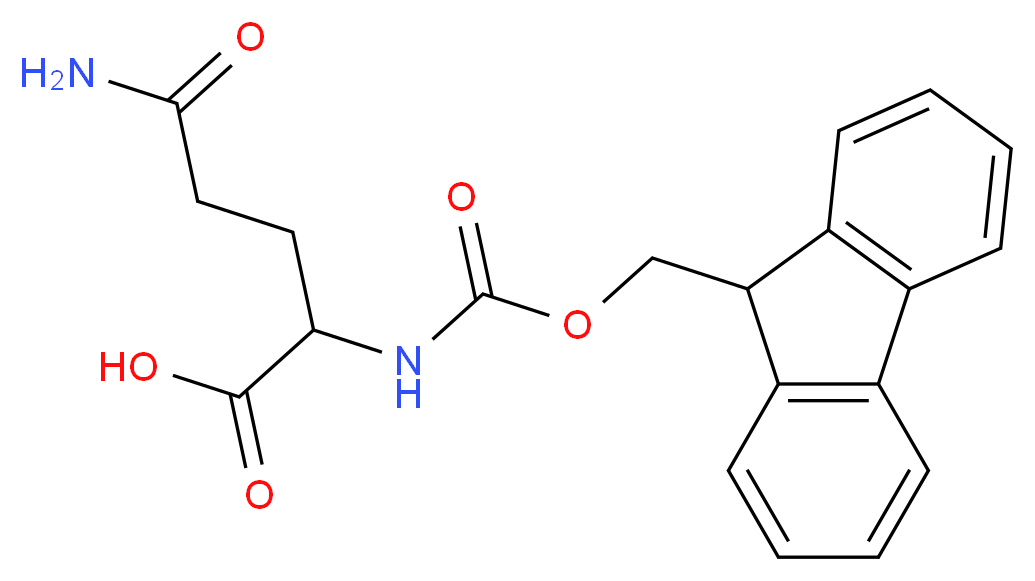 5-Amino-2-{[(9H-fluoren-9-ylmethoxy)carbonyl]-amino}-5-oxopentanoic acid_分子结构_CAS_71989-20-3)