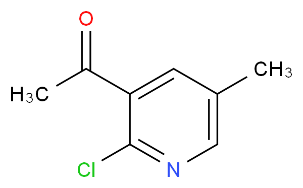 1-(2-Chloro-5-methylpyridin-3-yl)ethanone_分子结构_CAS_885223-64-3)