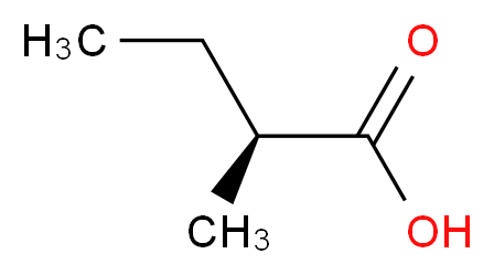 (2S)-2-methylbutanoic acid_分子结构_CAS_1730-91-2