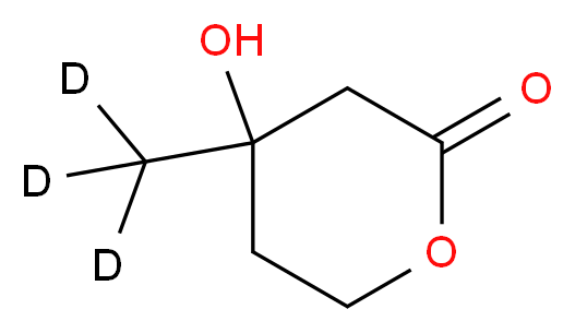 4-hydroxy-4-(<sup>2</sup>H<sub>3</sub>)methyloxan-2-one_分子结构_CAS_61219-76-9