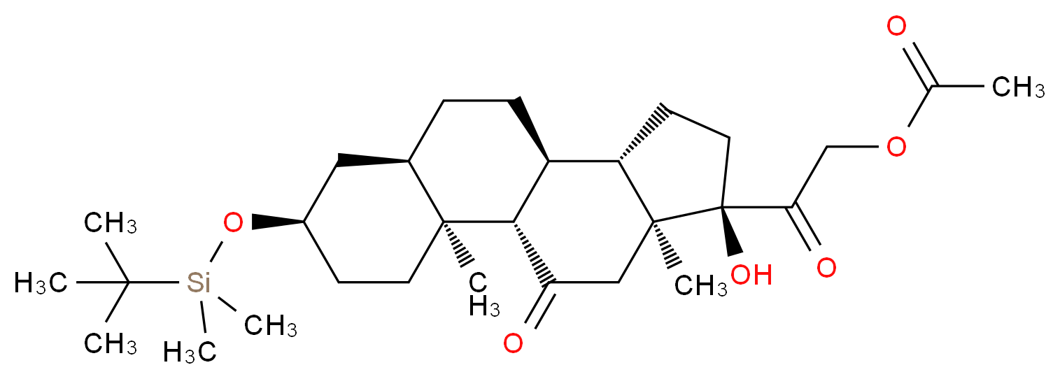 3α-O-tert-Butyldimethylsilyl 21-Acetyloxy Tetrahydro Cortisone_分子结构_CAS_83274-72-0)