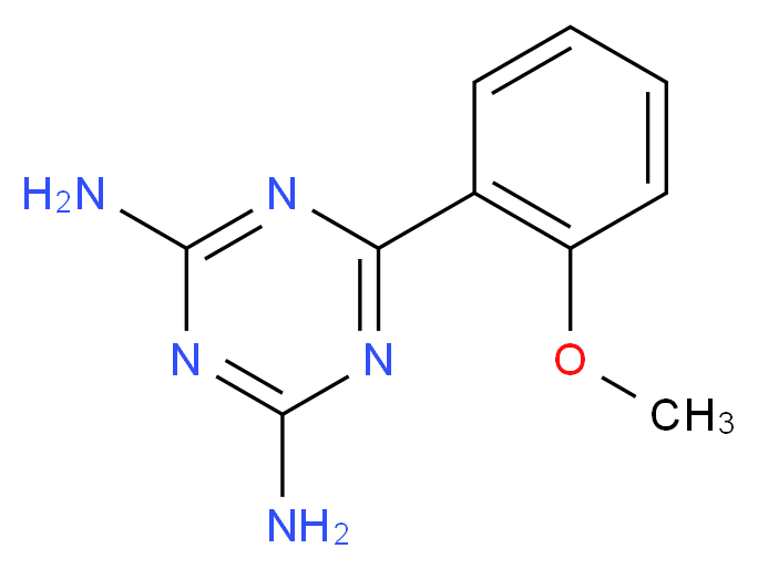6-(2-methoxyphenyl)-1,3,5-triazine-2,4-diamine_分子结构_CAS_72775-80-5