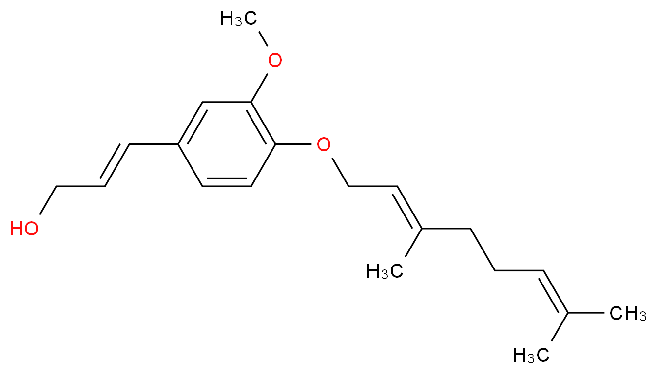 O-Geranylconiferyl alcohol_分子结构_CAS_129350-09-0)