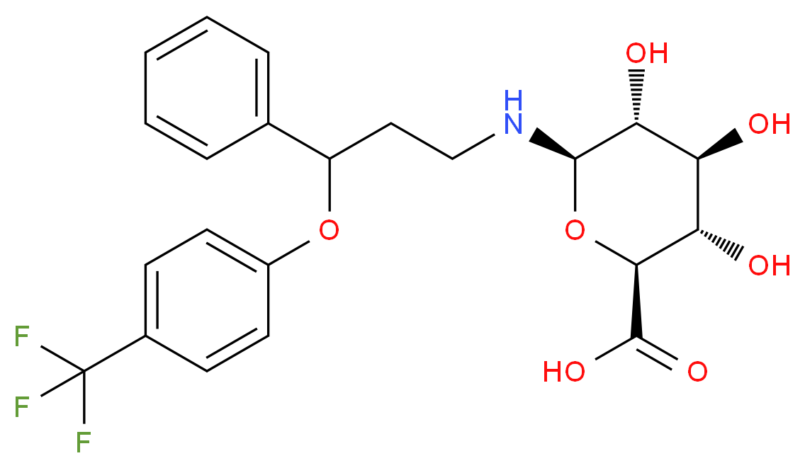 Norfluoxetine N-β-D-Glucuronide_分子结构_CAS_96735-72-7)