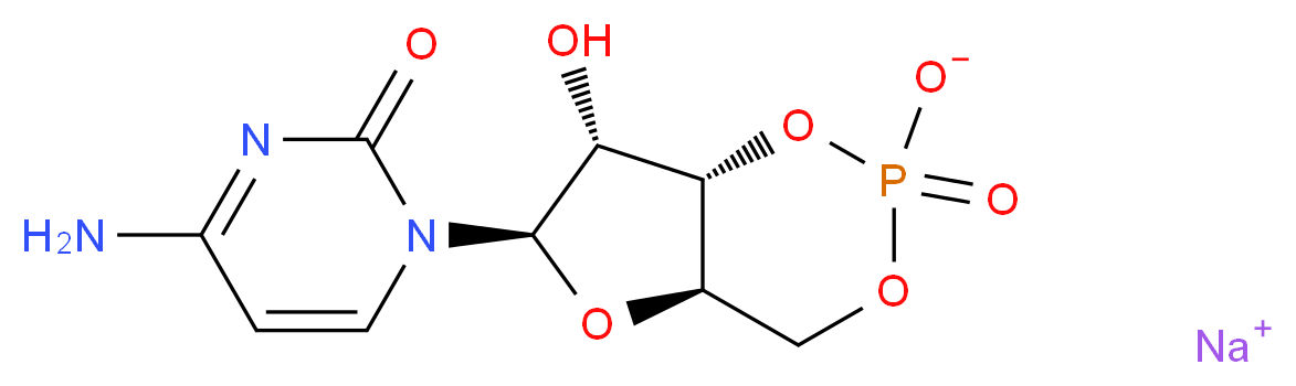 Cytidine 3′,5′-cyclic mono-phos-phate sodium salt_分子结构_CAS_54925-33-6)