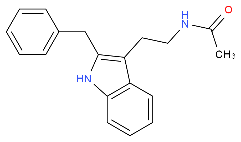 N-[2-(2-benzyl-1H-indol-3-yl)ethyl]acetamide_分子结构_CAS_117946-91-5