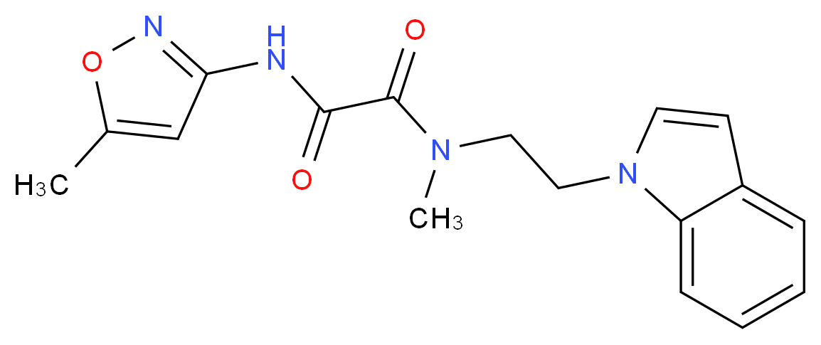 N-[2-(1H-indol-1-yl)ethyl]-N-methyl-N'-(5-methylisoxazol-3-yl)ethanediamide_分子结构_CAS_)