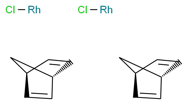 二氯化二铑(双降冰片二烯) 铑 44% 最低_分子结构_CAS_12257-42-0)