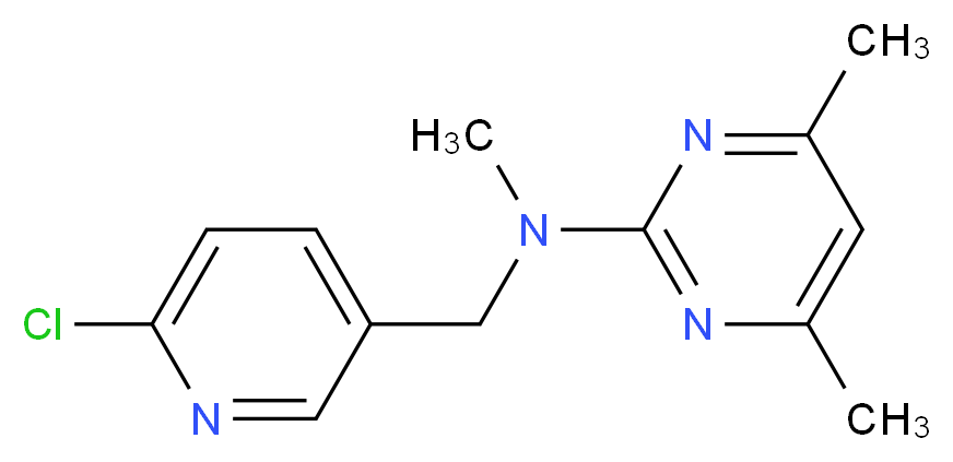 N-[(6-chloropyridin-3-yl)methyl]-N,4,6-trimethylpyrimidin-2-amine_分子结构_CAS_)