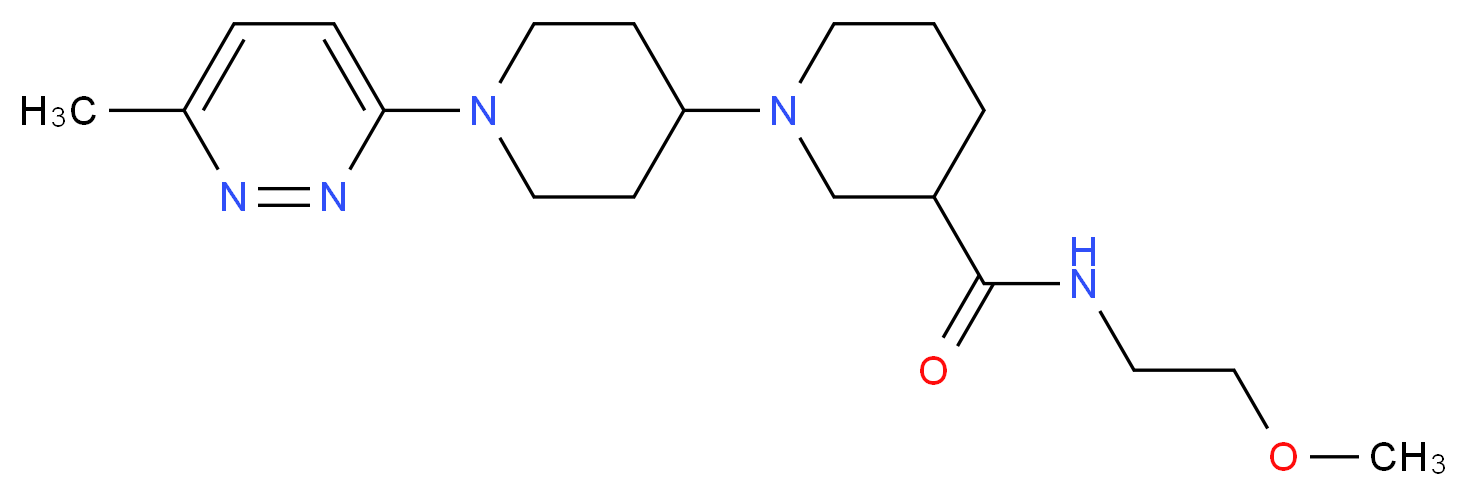 N-(2-methoxyethyl)-1'-(6-methylpyridazin-3-yl)-1,4'-bipiperidine-3-carboxamide_分子结构_CAS_)