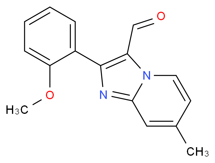2-(2-Methoxyphenyl)-7-methylimidazo[1,2-a]-pyridine-3-carbaldehyde_分子结构_CAS_)