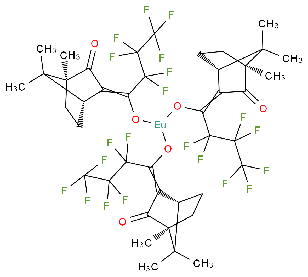 三[3-(七氟丙基羟亚甲基)-(-)-樟脑酸]铕_分子结构_CAS_)