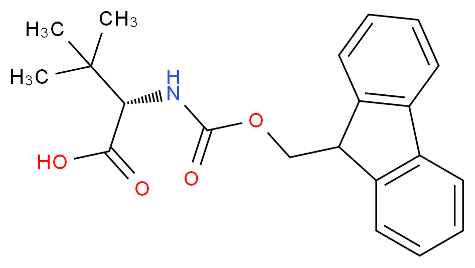 (2S)-2-{[(9H-fluoren-9-ylmethoxy)carbonyl]amino}-3,3-dimethylbutanoic acid_分子结构_CAS_132684-60-7