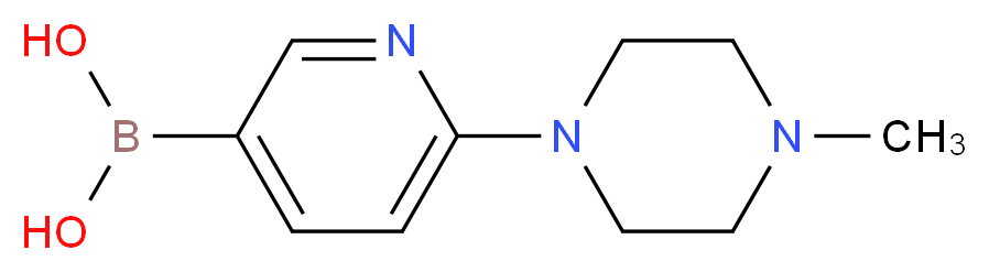 [6-(4-methylpiperazin-1-yl)pyridin-3-yl]boronic acid_分子结构_CAS_936353-84-3