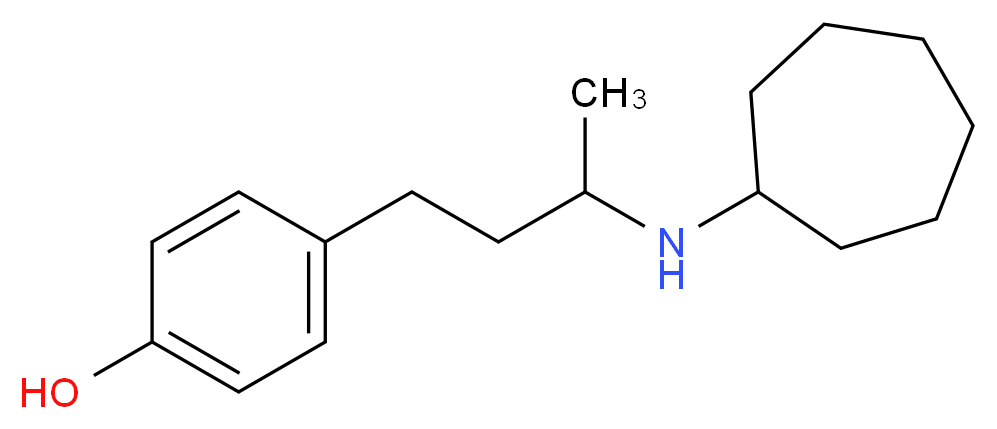 4-[3-(cycloheptylamino)butyl]phenol_分子结构_CAS_)