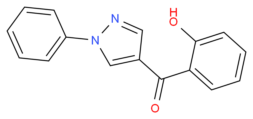 2-羟苯基 1-苯基-1H-吡唑-4-基甲酮_分子结构_CAS_61466-44-2)